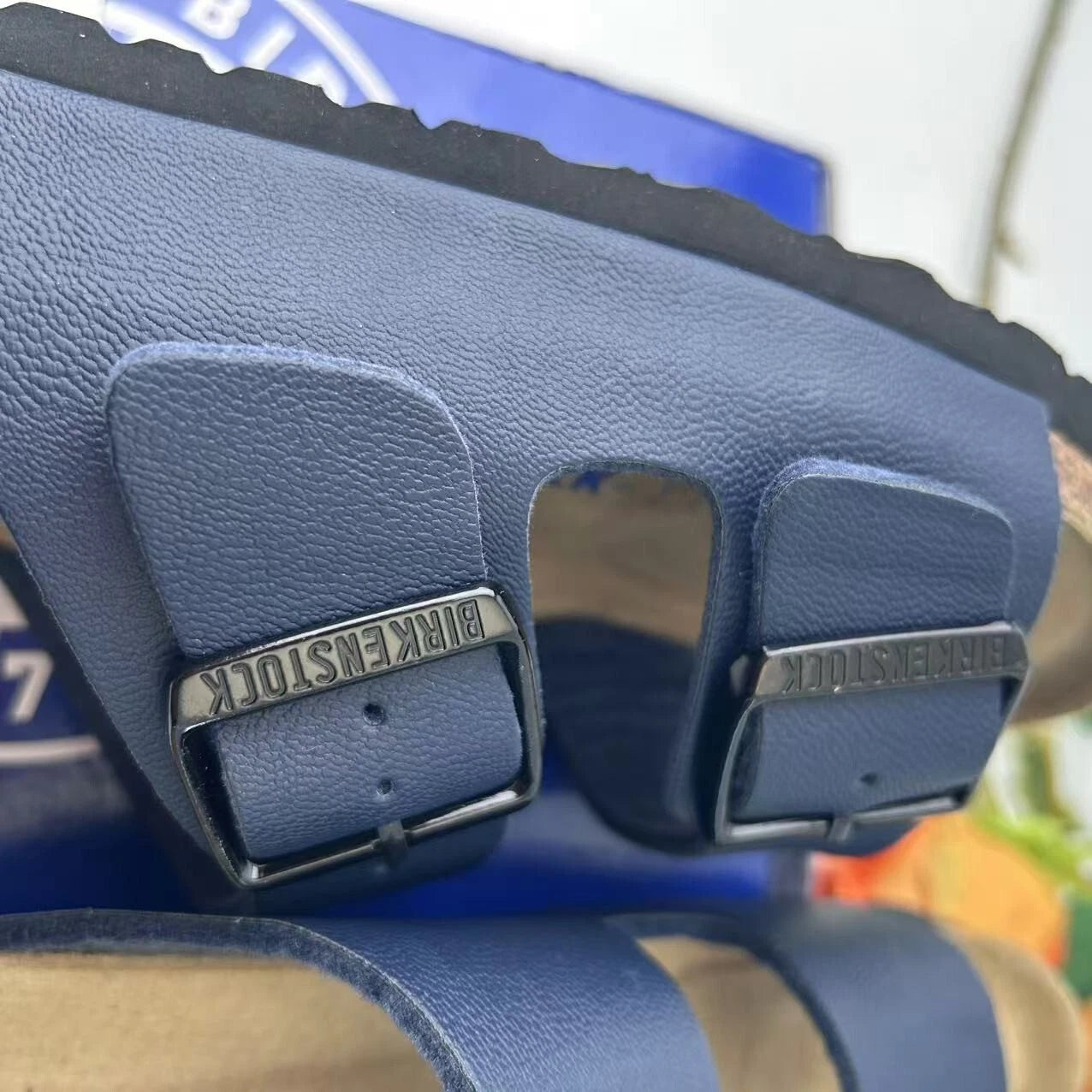 Sandalias Birkenstock Arizona Plantilla Suave Azul Birko-Flor - Tallas 37 al 43